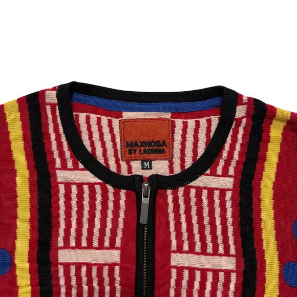 Maxhosa by Laduma Knit Multicolor Tunic Top M - Picture 2 of 3